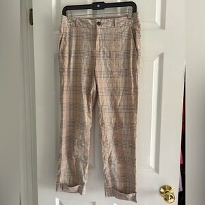 🩵 Banana Republic Avery Pant – Tan Plaid (Size 2) Bundle 3 for $20